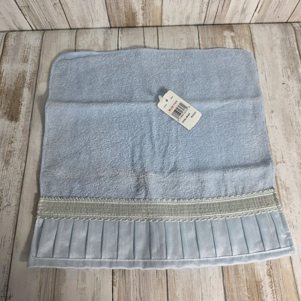 Avanti Shalimar Blue Fog Decorative Towel Set Fingertip and Washcloth NWT